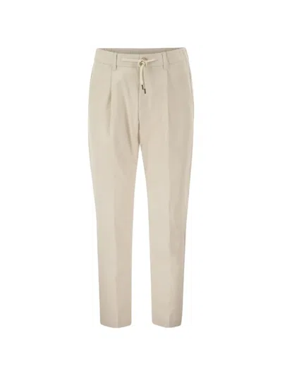 HERNO DRAWSTRING TAPERED TROUSERS