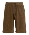 Herno Drawstring Terry Shorts In Brown