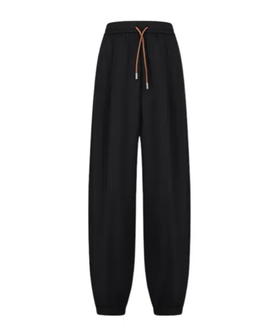 Herno Drawstring Trousers In Black