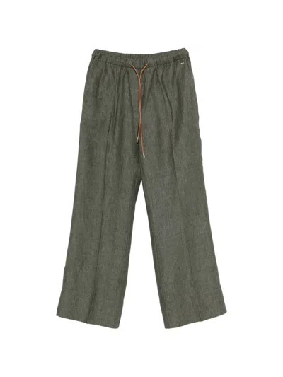 Herno Drawstring Trousers In Green