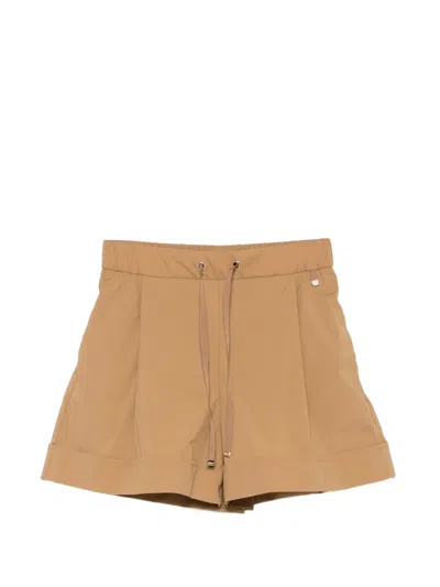 Herno Drawstring Turn-up Shorts In Brown
