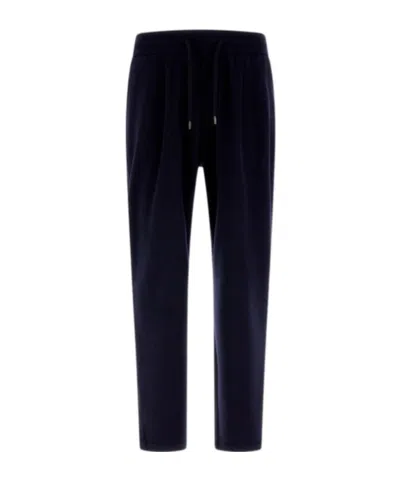 Herno Drawstring Virgin Wool Trousers In Black