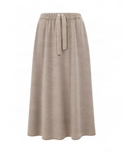 Herno Drawstring Waist Maxi Skirt In Neutral