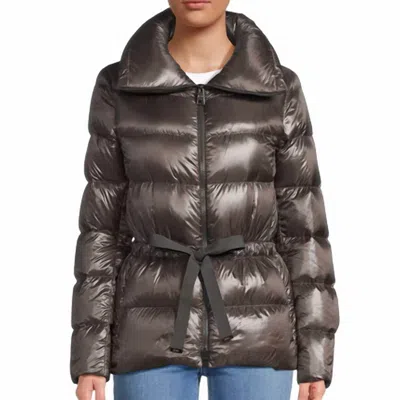 Herno Drawstring Waist Padded Coat In Charcoal