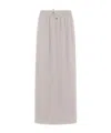 Herno Casual Satin Skirt In Gray