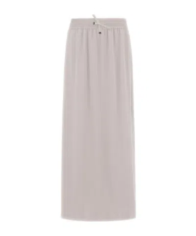 HERNO HERNO ELASTICATED WAISTBAND SATIN SKIRT