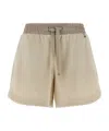 Herno Textured Terry Cloth Shorts With Elastic Waistband