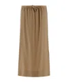 Herno Drawstring Waist Skirt In Brown