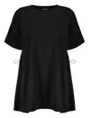 Herno Drawstring-waist T-shirt In Black