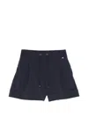Herno Blue Solid Shorts In Blue