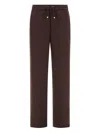 Herno Drawstring Straight Leg Trousers In Brown