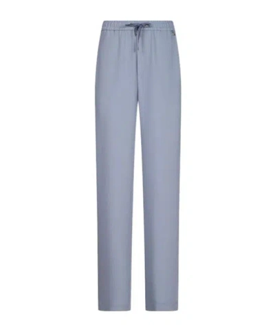Herno Drawstring Wide-leg Pants In Blue