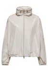 Herno Zip-up Lightweight Jacket In Beige