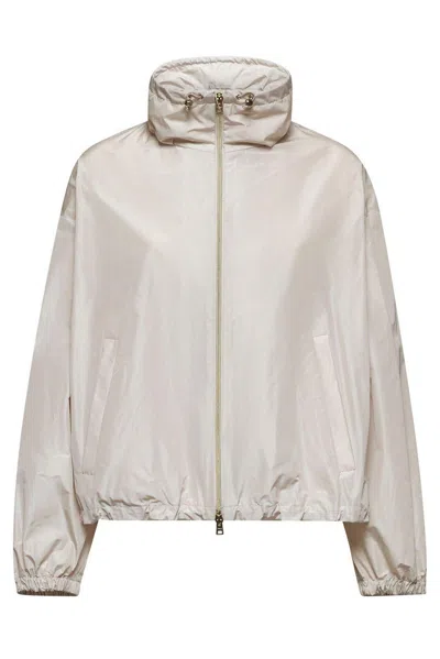 Herno Zip-up Lightweight Jacket In Neutrals