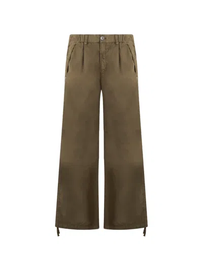 Herno Drawstring-hem Trousers In Brown