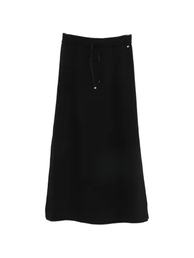 Herno Drawstring-waist Maxi Skirt In Black