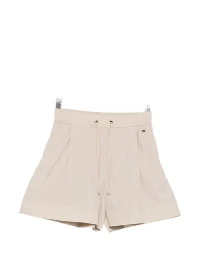 Herno Drawstring-waist Pleated Shorts In Neutral