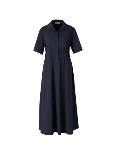 Herno Drawstring-waist Shirt Dress In Blue