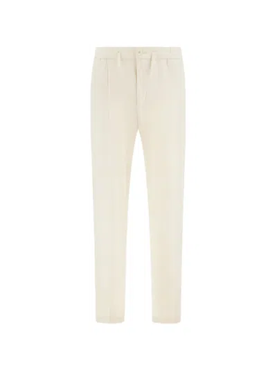 Herno Drawstring-waist Stretch-woven Trousers In White