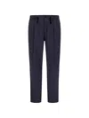 Herno Drawstring-waist Tapered Trousers In Blue