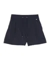 Herno Blue Solid Shorts In Blue