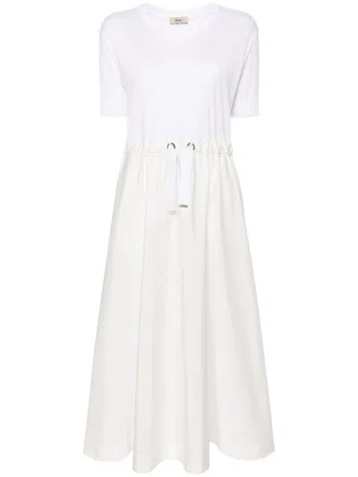 Herno Lyocell Dress In 1000 Bianco