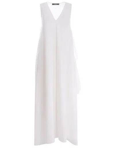 Herno Dress  Made Of Viscose And Linen In Bianco