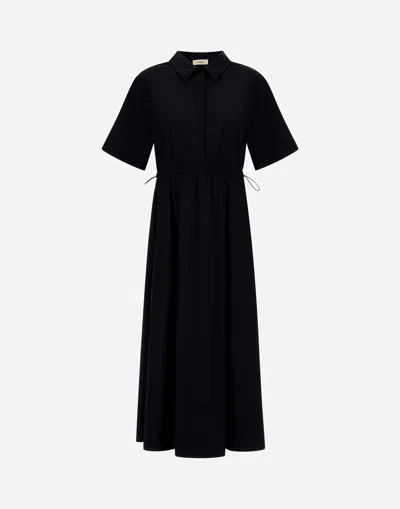 Herno Dress In Light Stretch Nylon In Black