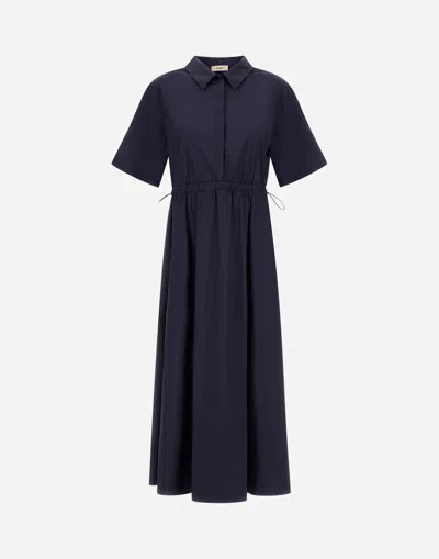 Herno Dress In Light Stretch Nylon In Blue