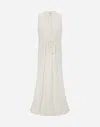 Herno Drawstring Waist Dress In White