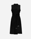 Herno Dress In Structured Nylon In Black
