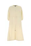 Herno Drawstring Waist Crewneck Dress In Pannascuro