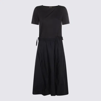 Herno Dresses Blue And Green In Black