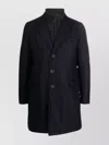 Herno Durable Long Sleeve Coat With Notched Lapels In Black