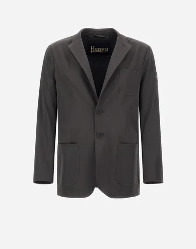 Herno Easy Suit Stretch Blazer In Hellgrau