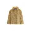 Herno Cape In Curly Alternative Fur