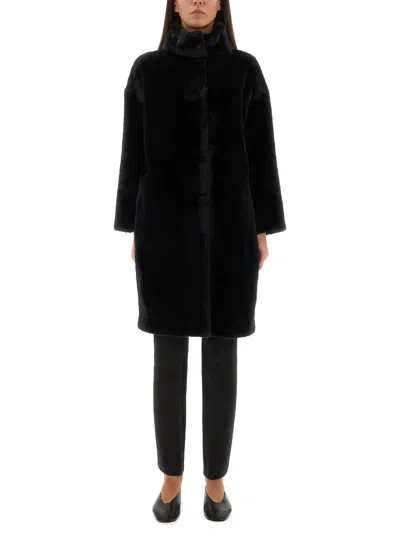 Herno Eco Fur Coat In Black