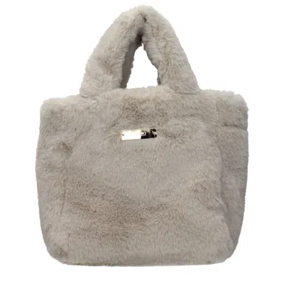 Herno Eco Fur Shoulder Bag In Gray