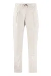 Herno Drawstring Straight-leg Trousers In Grey