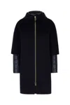 Herno Eco Wool Coat In Blue