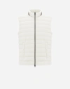 Herno Ecoage And Monogram Sleeveless Jacket In White