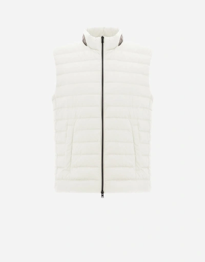 Herno Ecoage And Monogram Sleeveless Jacket In White