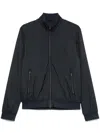 Herno Ecoage Band-collar Bomber Jacket In Blue