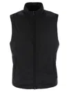Herno High-collar Microfibre Gilet With Zip Closure In Black