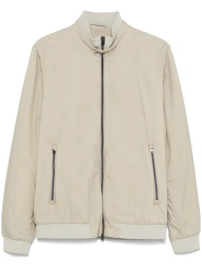 Herno `ecoage` Bomber Jacket In Neutral