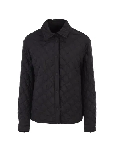 Herno Ecoage Diamond-quilt Puffer Jacket In Black