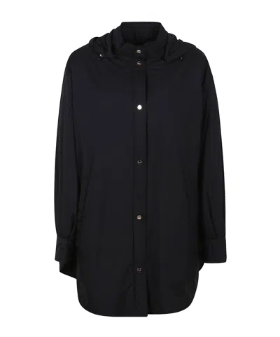 Herno Ecoage Hooded Drawstring Jacket In Black