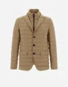 Herno Ecoage Blazer With Bib In Sand