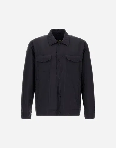 Herno Ecoage Shacket In Blu Navy