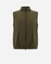 Herno Ecoage Sleeveless Jacket In Green/beige